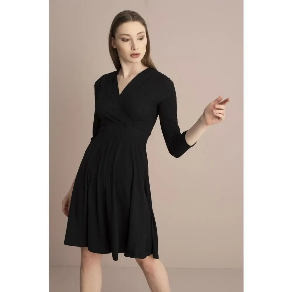 

Women Black Camisole Double Breasted Dress Spring Summer Knee Length Dress
