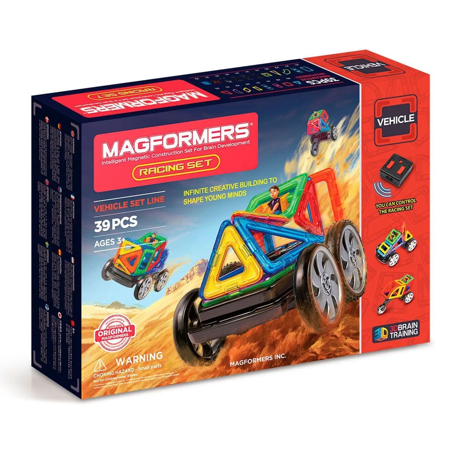 Магнитный конструктор MAGFORMERS Racing set 39 pcs с пультом управления оригинал|Магнитные