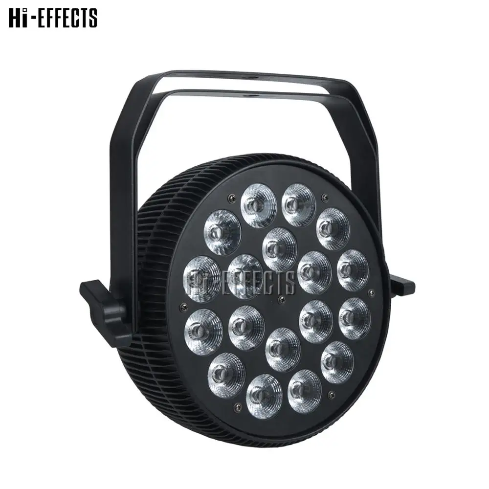 

4 шт./лот 18*18 Вт Par Can Light для свадьбы RGBWA + UV Flat Dj Par Light, сценические огни DMX DJ Light, высокая яркость Flat Par Light