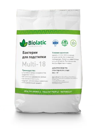 Бактерии для подстилки Biolatic Multi 18 (0.5 кг) свинарника | Дом и сад
