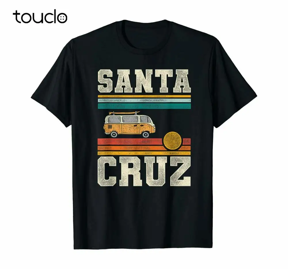 

Винтажная футболка с надписью Santa Cruz Surf Bus Caravan 70S 80S California
