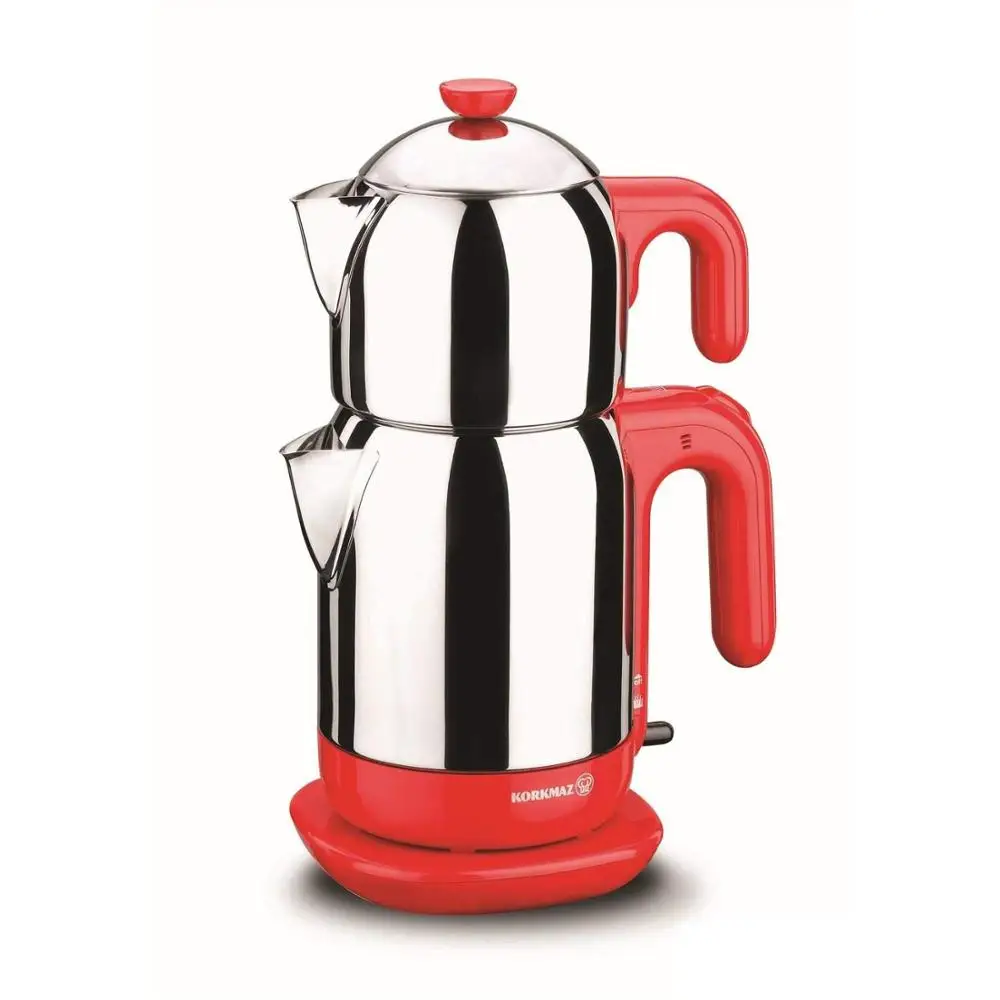 Стальная чайная машина МАЗ красная 1600 Вт Турецкая электрическая самовари