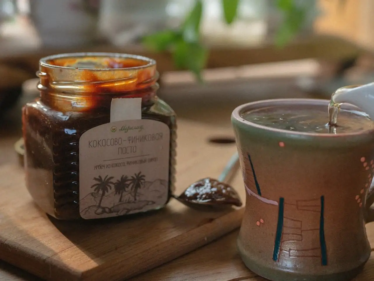 Кокосово финиковая паста 230 г. / Финиковый сироп мякоть кокоса * Доставка из Москвы