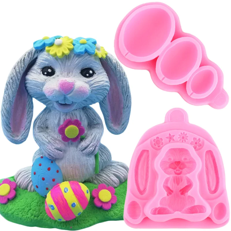 3D кролик пасхальное яйцо силиконовая форма Яйца динозавра конфеты глина шоколад
