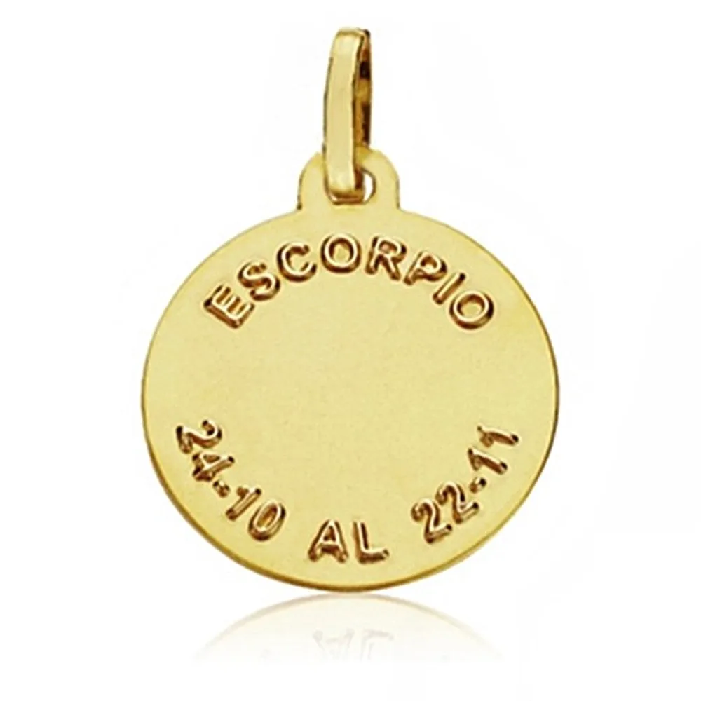 Медаль 18k gold horoscope Scorpio 16 мм. Знак зодиака [AA7411] | Украшения и аксессуары
