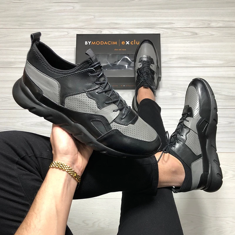 

Minea Sneakers Men Shoes For Men's Casual Shoes Genuine Leather Hiking Sport Shoe Walking Runing Shoes Original Vulcanized Breathable Lightweight Hot Sale Tenis Shoes Zapatillas Hombre Comfortable Footwear M017