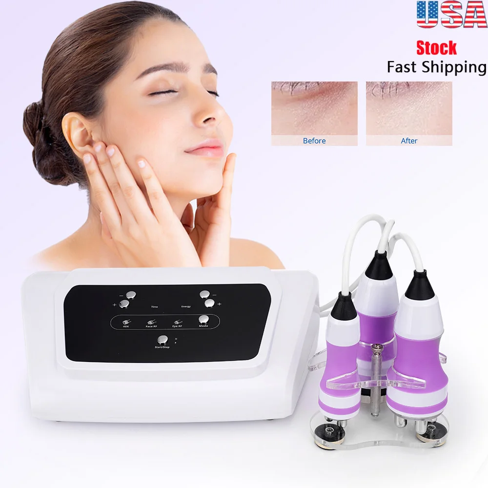 

Face Skin Care Beauty Machine Three Pole Raido Frequency For Face And Eyes' Around Wrinkle Remove Cavitation 40K Weight Loss USA