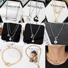 Женская цепочка на шею, дизайнерская золотистая подвеска в форме сердца с замком, ожерелья 2021, трендовые Длинные украшения