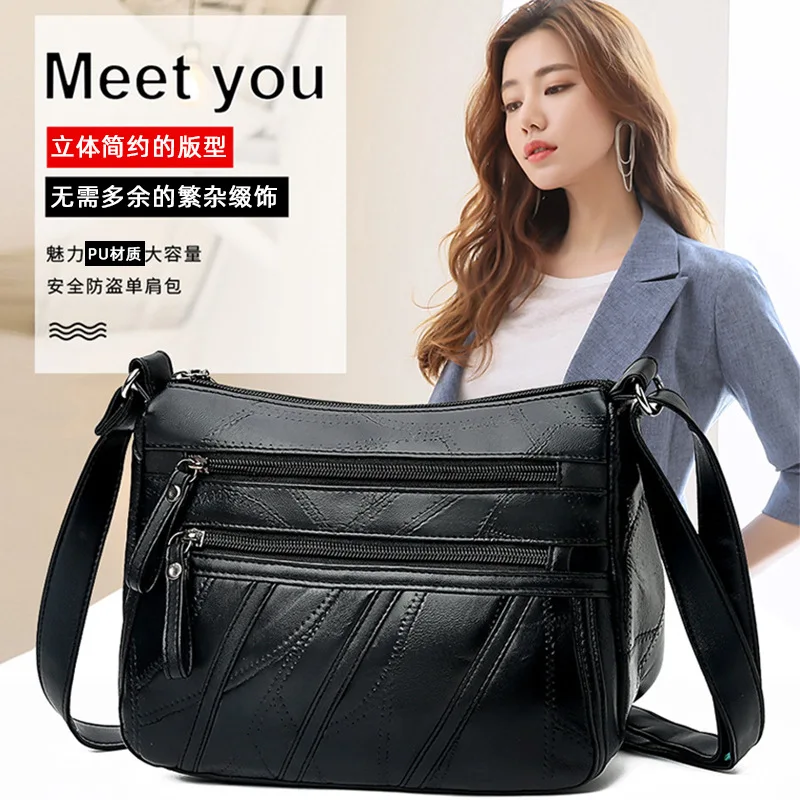 

New Luxury Designer Handbag and Purse Women's Soft Cowhide Leather Small Tote Shoulder Bags for Ladies Cross Body Bag