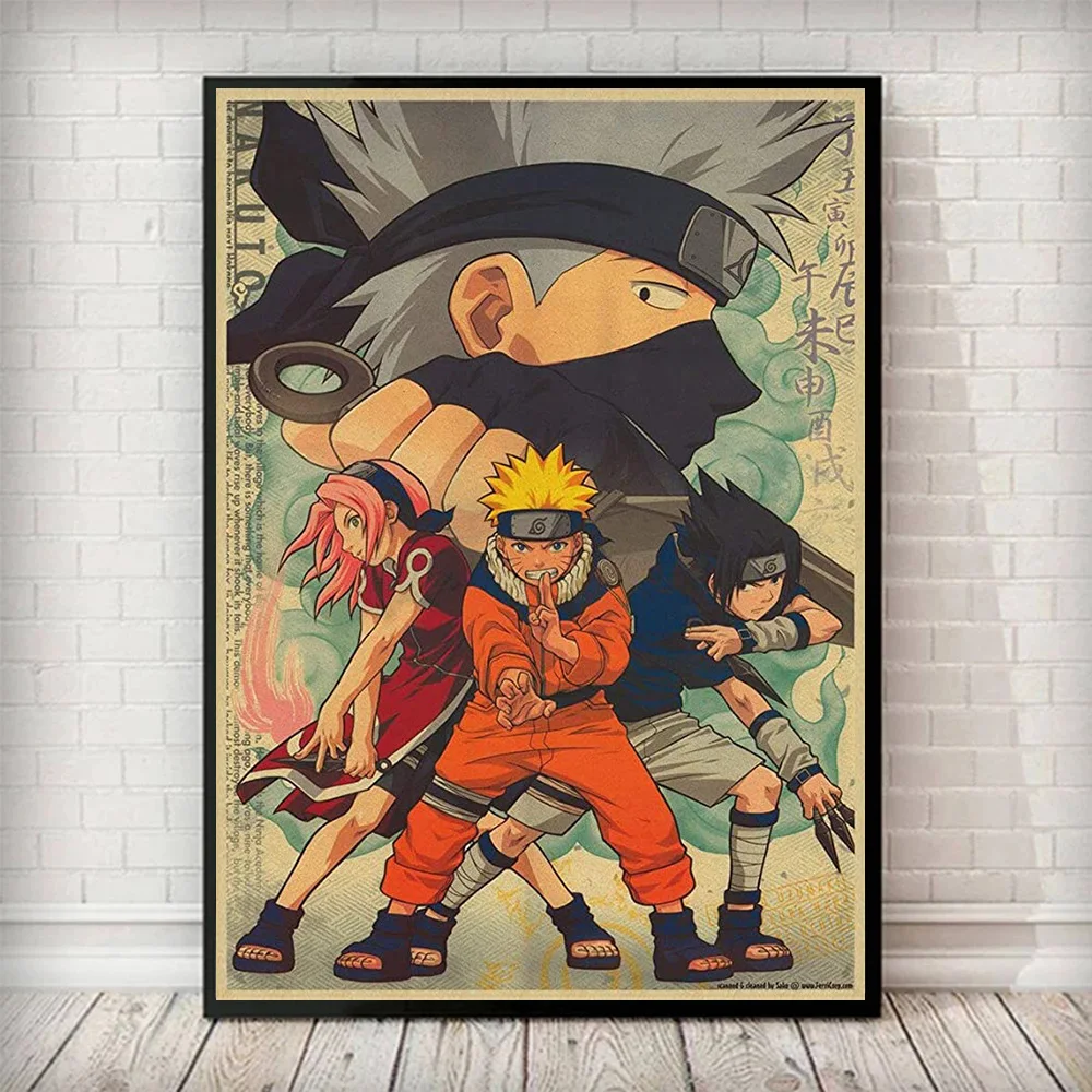 

Retro Naruto Posters and Prints Japanese Anime Vintage Pciture Itachi Wall Art Canvas Painting Living Room Home Decor Cuadros