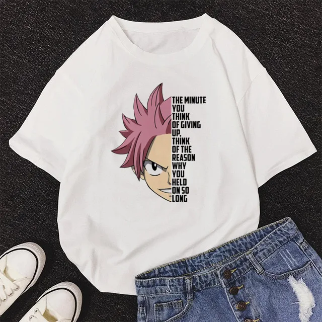 

Fairytail Japanese Famous Anime Fairy Tail Design Funny T Shirt for Women,Comfortable BreathableT-Shirt Streewear Women T shirt