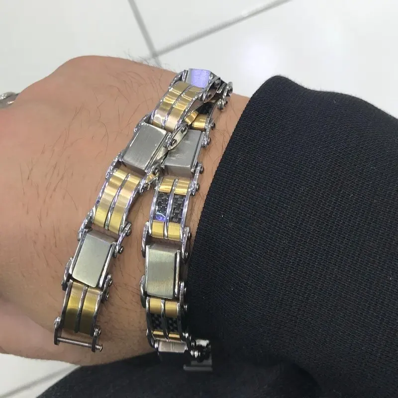 

316 L Quality Two-Sided Steel Male Bracelet