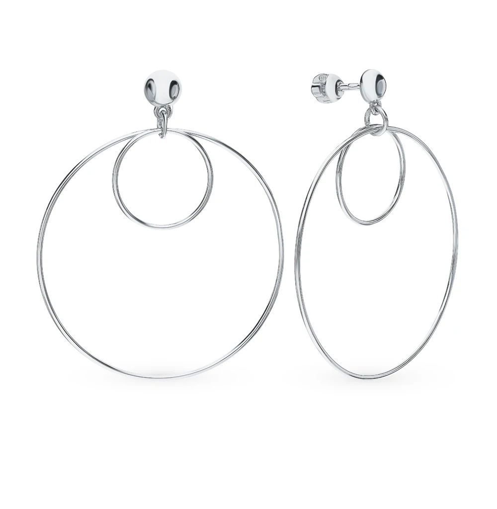 Серебряные серьги SUNLIGHT проба 925|Серьги-подвески| |