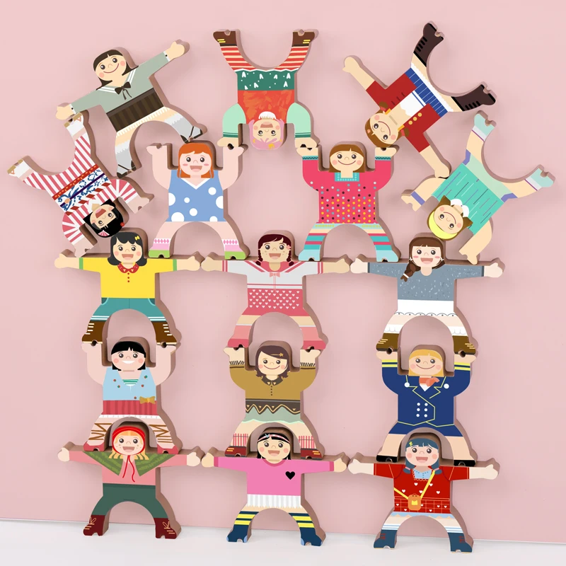 WEMMICKS детские деревянные балансные блоки игрушки Hercules акробатические складки