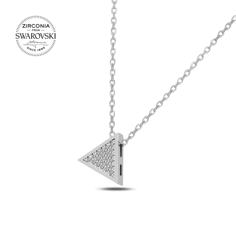 Кулон-треугольник с фианитом Swarovski | Украшения и аксессуары