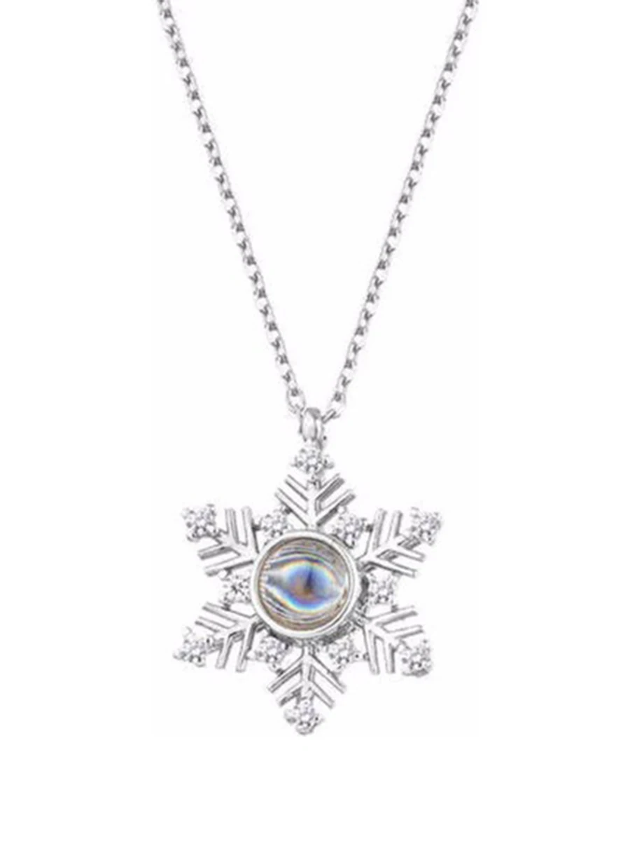 

I Love You In A Hundred Languages Snowflake Pattern Sterling Silver Necklace Made Turkey Doesn 'T Tarnish HBCV00000S0C29