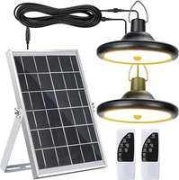 300w 8800mah warm white solar lights outdoor indoor motion sensor with dual lamp waterproof remote control solar pendant light