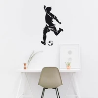 soccer player sport teen wall decal room stickers home decor wall sticker silhouette a0040