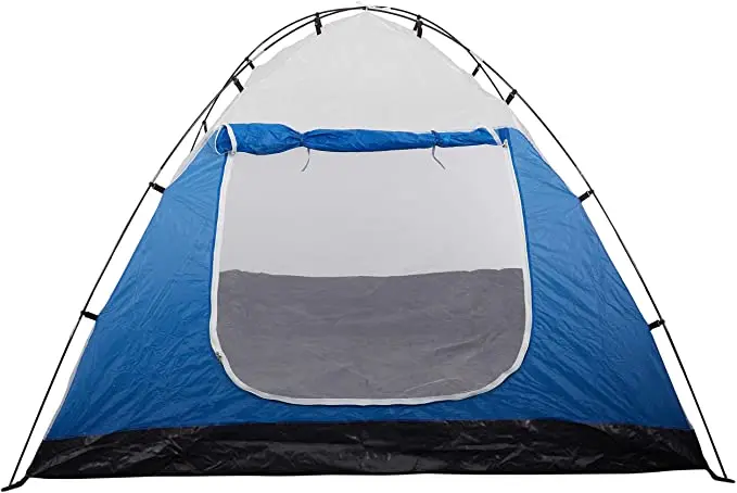 

3 Seasons 4 Person Camp Tent Blue Double Layer Drytech Beach Travelling Sun Shelter Waterproof Portable With Handbag for Hiking