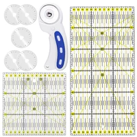 kaobuy 45mm rotary cutter fabric patchwork ruler set with 5pcs replacement blades for diy sewing fabric leather quilting
