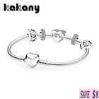 2021 Модный Набор браслетов из стерлингового серебра 100% пробы серии на день матери, оригинальные ювелирные изделия сделай сам для женщин