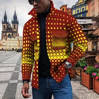 colorful gradient 3d digital printing lapel jacket mens and womens leisure sports loose sweatshirt fashion windbreaker