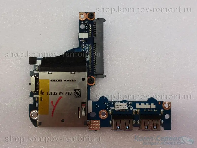 Плата USB/Audio/Card Reader/Sata от Emachines eM250 (LS 5143P)|Комплектующие для ремонта ноутбуков| |
