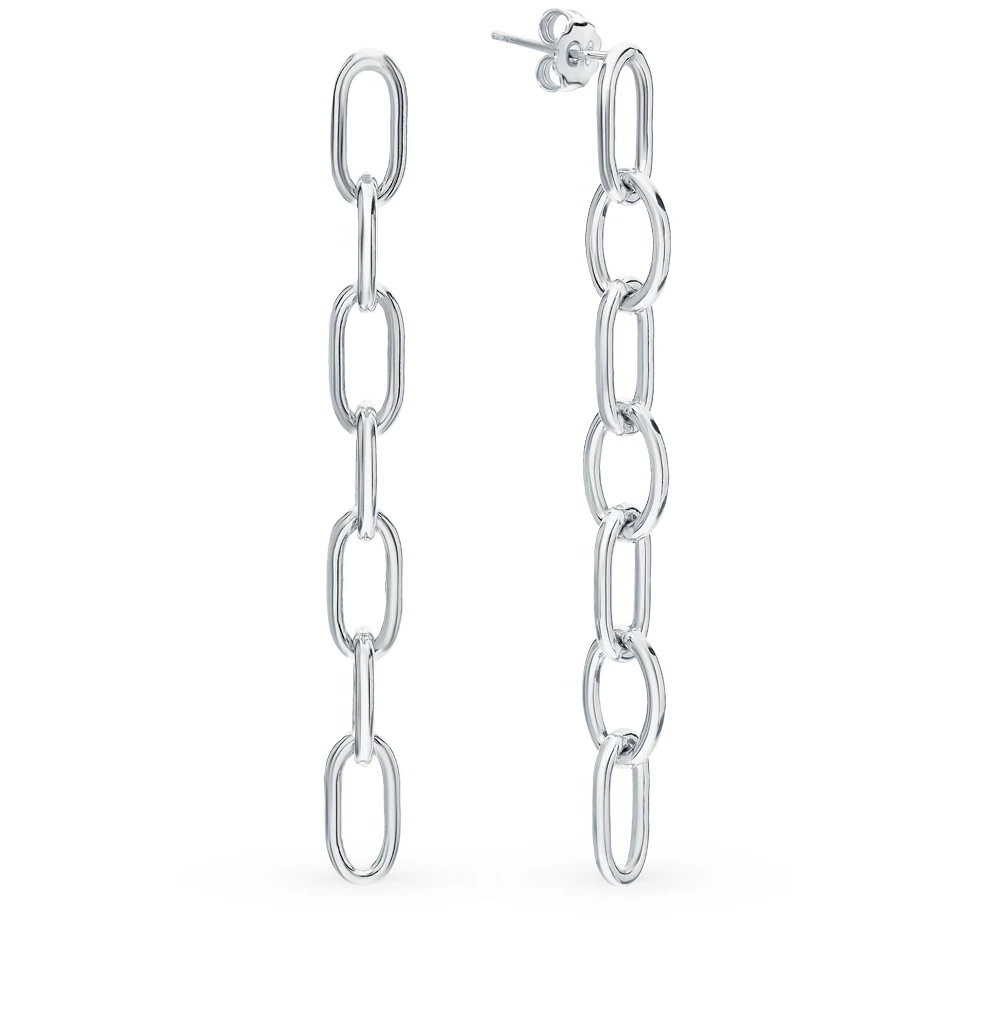 Серебряные серьги SUNLIGHT проба 925|Серьги-подвески| |