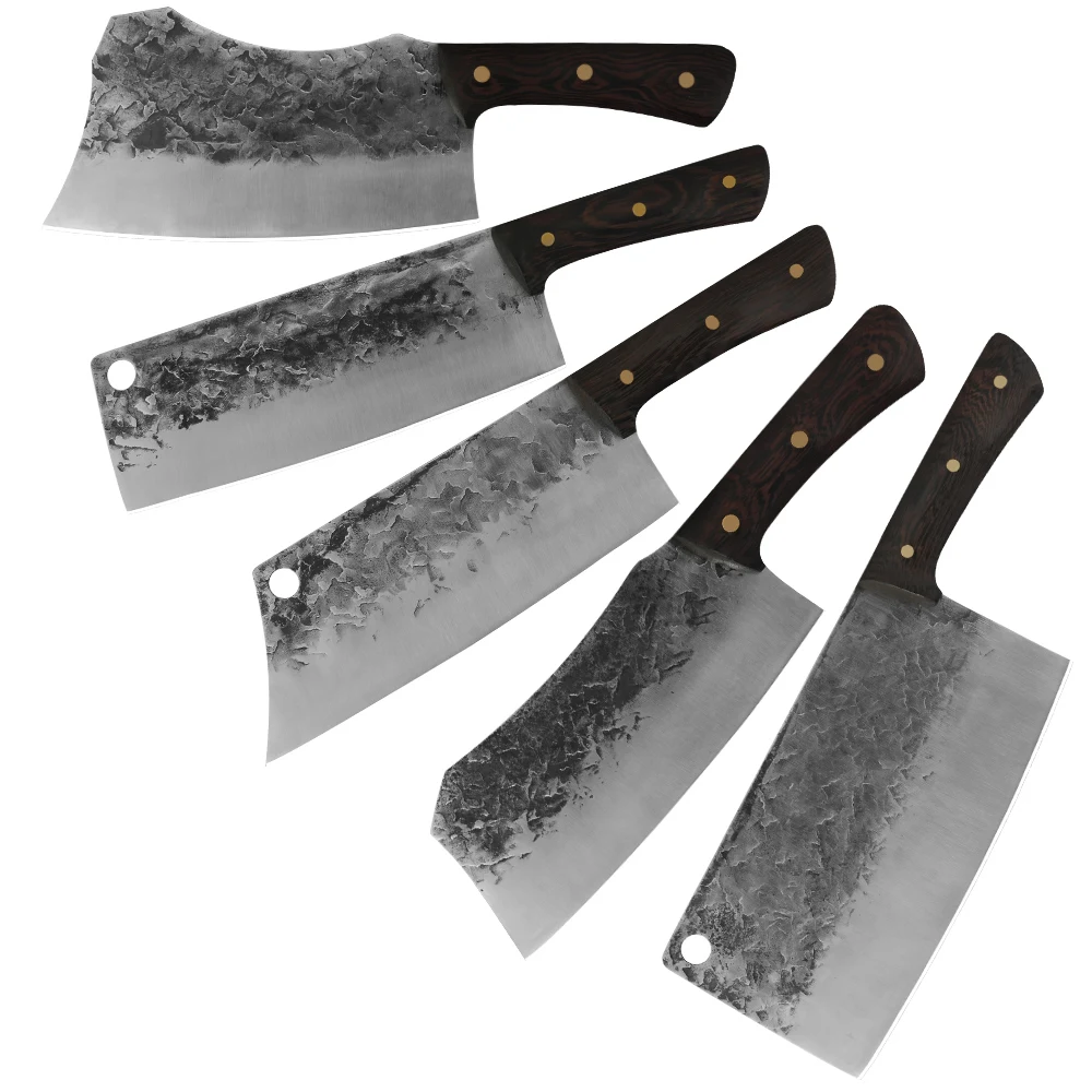 5Cr15 китайский кухонный нож мясника из высокоуглеродистой стали кованый полный