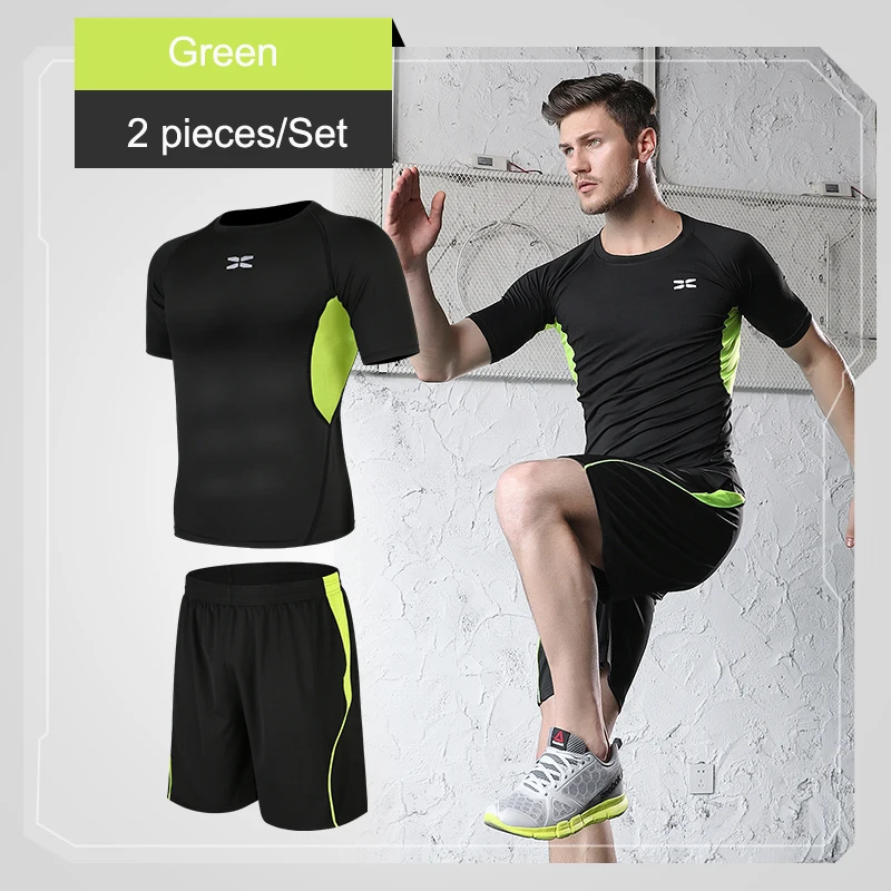 

2022 new Men Clothing Sportswear Gym Fitness Compression Suits Running Set Sport Outdoor Jogging Quick Dry Tight men's Tight