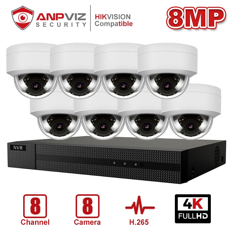 Камера видеонаблюдения Anpviz 8 каналов 4K Мп POE IP | Безопасность и защита