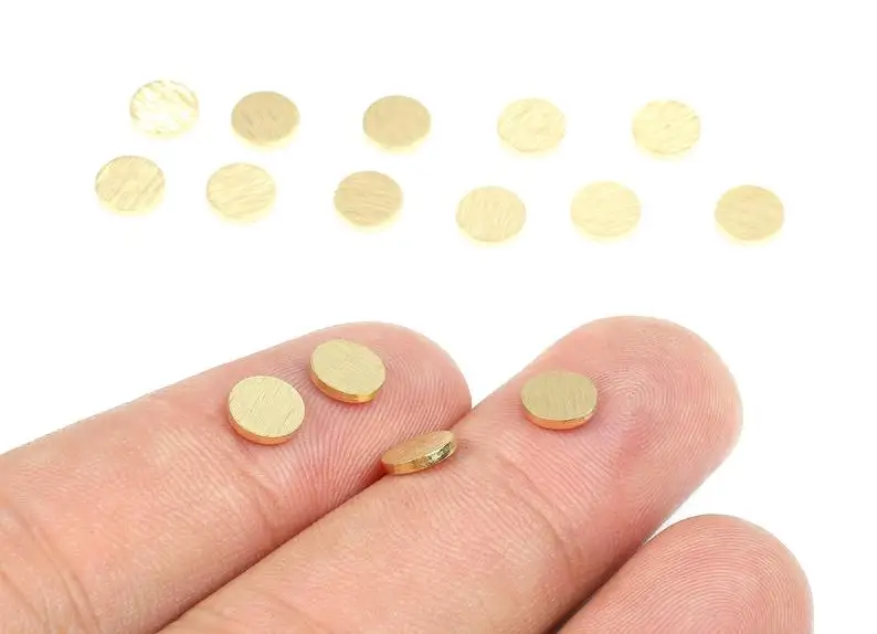 

Brass Round Blank - Raw Brass Texture Round Blank - Brass Round Tag - Brass Stamping Tag - 50Pcs/Lot - 6.01x6.01x1.33mm - PP2686