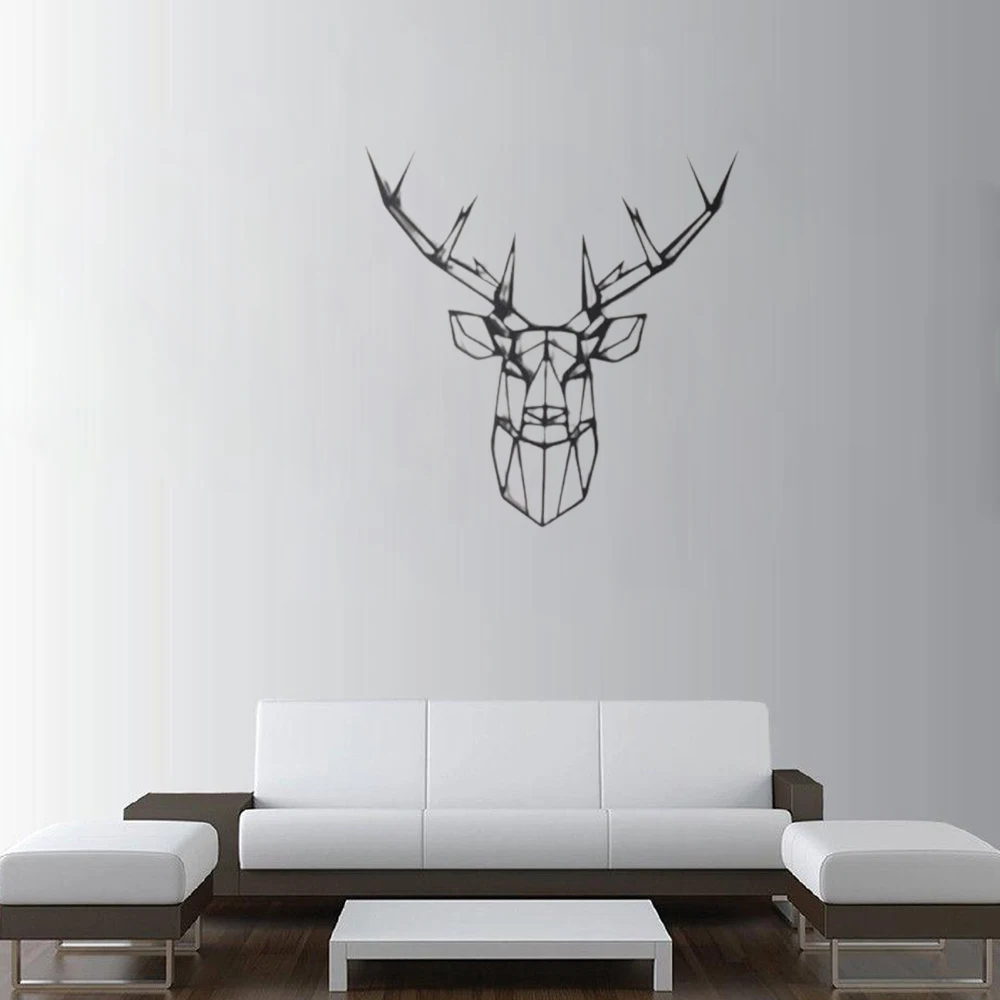

Deer Head Metal Wall Art Decor Laser Cut Hanging for Indoor Outdoor Home Office Decorative Garden Bedroom Livingroom Plaque Kitchen Modern Luxury Fashion Creative Stylish New Gift Dropshipping Made in Turkey