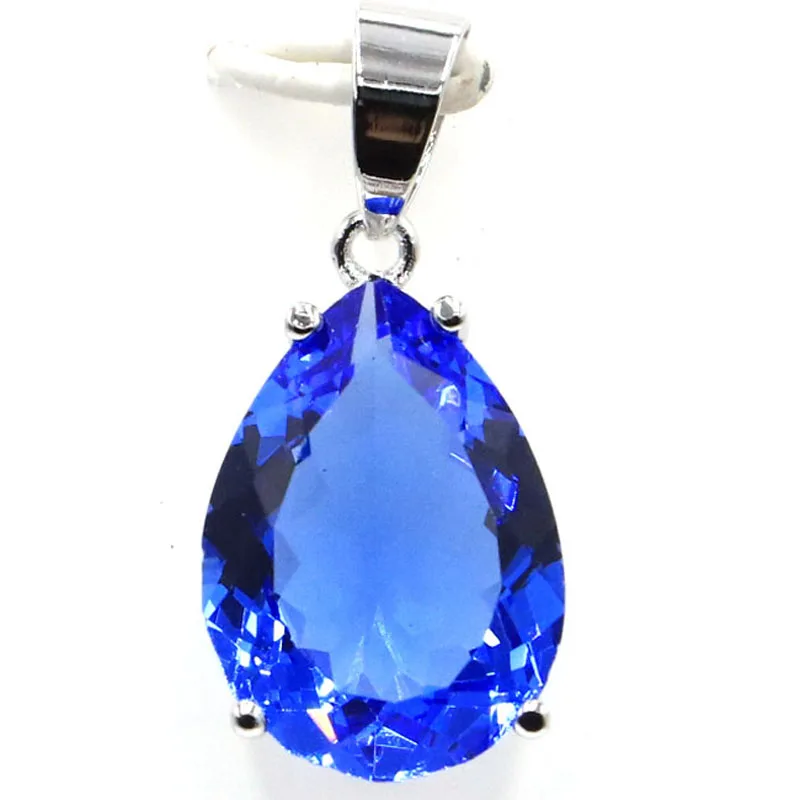 Комплект ювелирных изделий для женщин серьги подвески из серебра с танзанитом