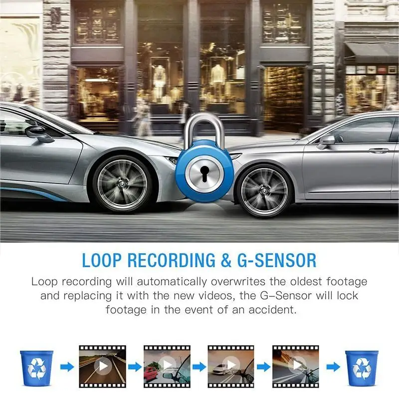 Car DVR Full HD 1080P Dash Camera Auto Cam Cycle Recording Night Vision Video Recorder Dashcam With Center Console | Автомобили и