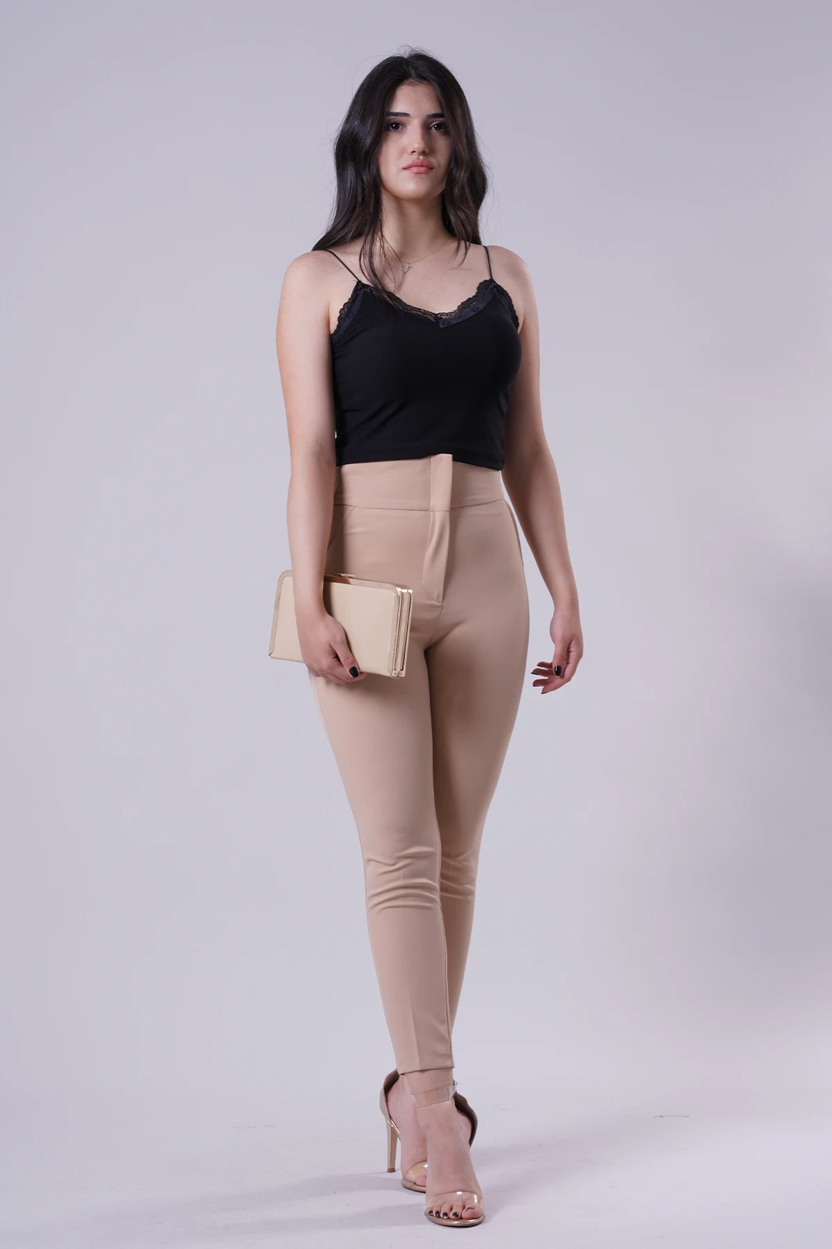 

MANGA Women's Skinny Leg Fabric Trousers