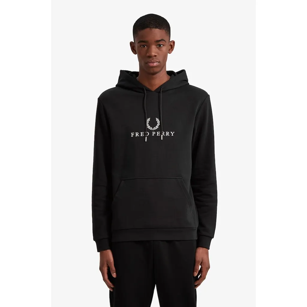Fred Perry Мужская Толстовка черная|Мужские толстовки и свитшоты| |