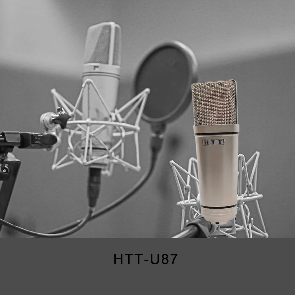 

HTT-U87S DIY silver Professional 34mm Capsules Music Audio Studio Sound Recording Condenser Microphone