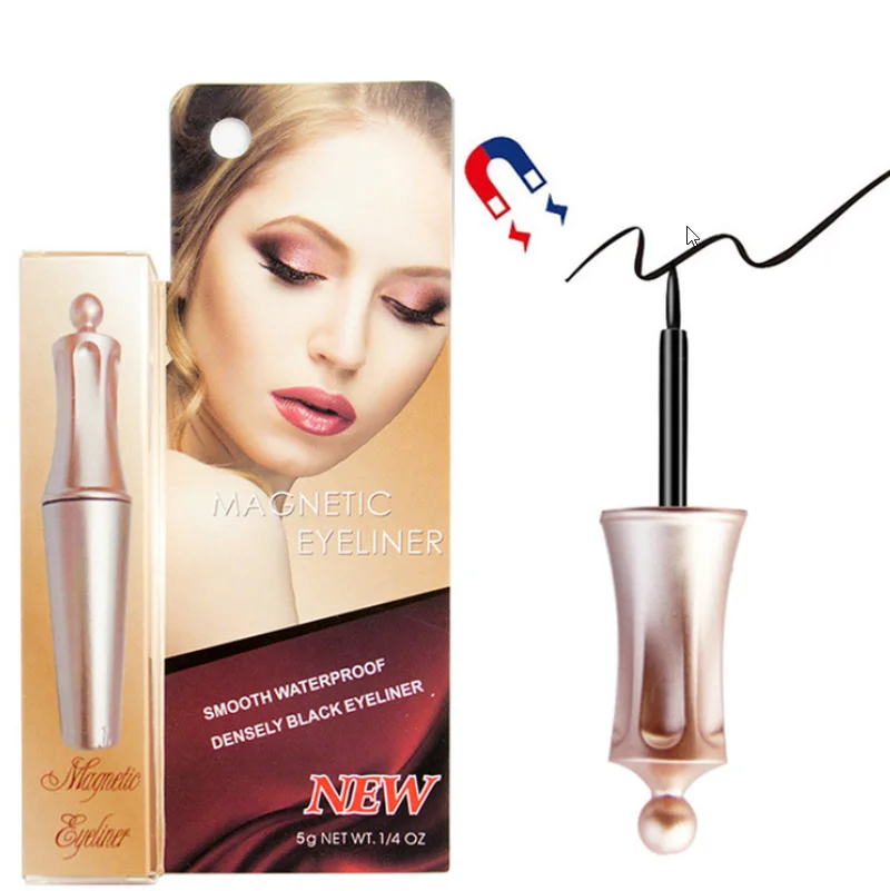 

Магнитная Черная Подводка для глаз 5 мл для магнитных ресниц быстросохнущая легко износостойкая Водонепроницаемая жидкая подводка для гла...
