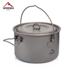 Походный титановый подвесной котел формата набор кухонной посуды, посуда для улицы, походный котелок для пикника, кухни, походов