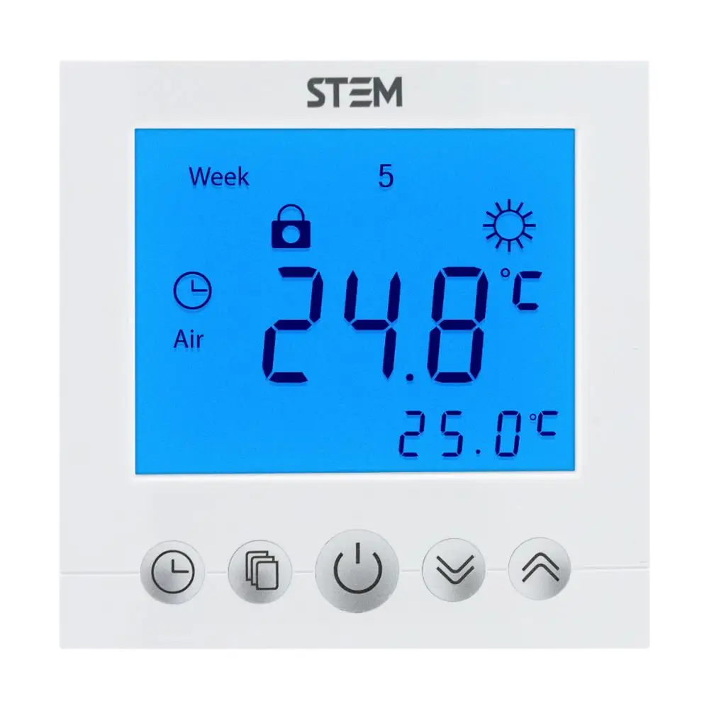 Цифровой терморегулятор STEM Energy SET-16 220В 16А для электрического теплого пола
