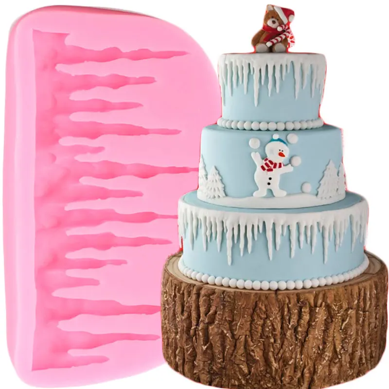 Сосулька торт границы силиконовые формы Рождественский инструменты для