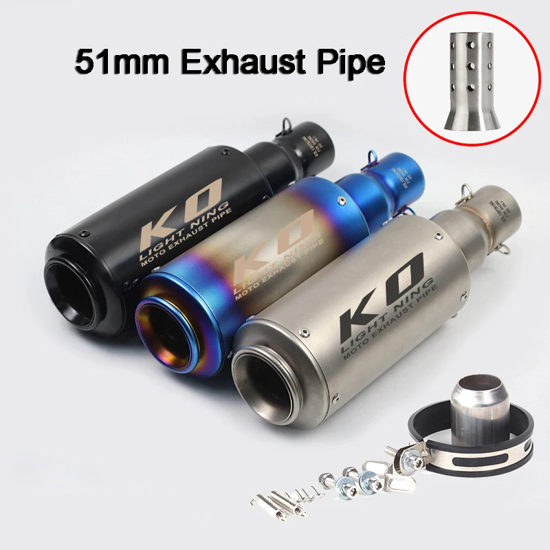 

Универсальный выхлопной глушитель для мотоцикла, трубка на вентиляционное отверстие с глушителем DB для 38-51 мм, наконечники глушителя из нер...