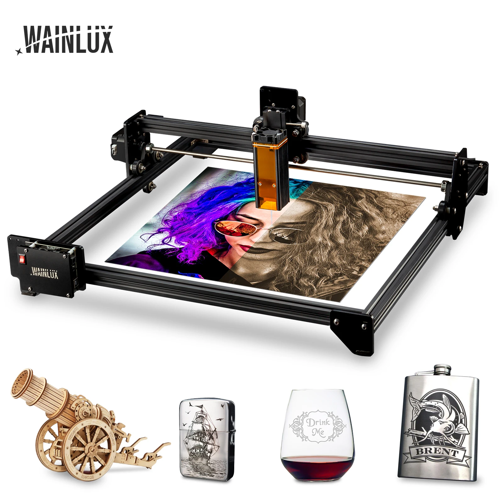 

Wainlux JL3 Laser Engraving DIY Laser Engraving Cutting Machine Printer 30W CNC Router For Logo carving Cut wood Leather Metal