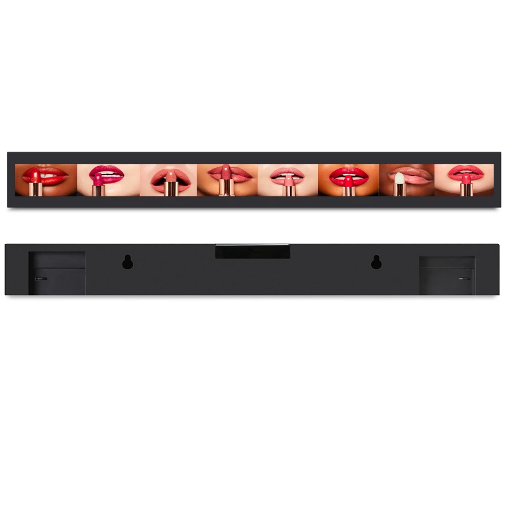 21 inch Android Shelf/celling LCD Bar Display designed for supermarket (1920*132, Open source, rooted, wifi, RJ45, USB, SD)