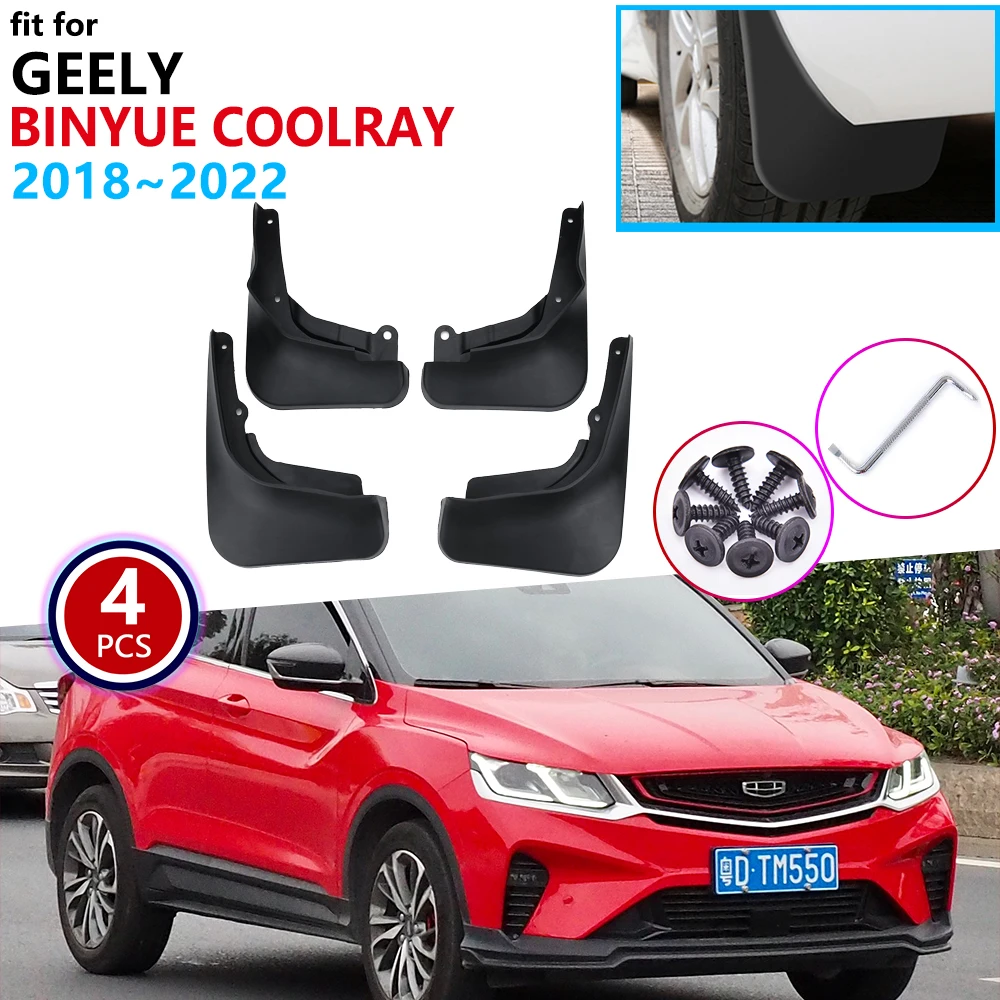 

Mudflap Mudguard Fender For Geely Binyue Coolray Proton X50 2018~2022 Styline Splash Mud Guards Auto Parts Car Wheel Accessories