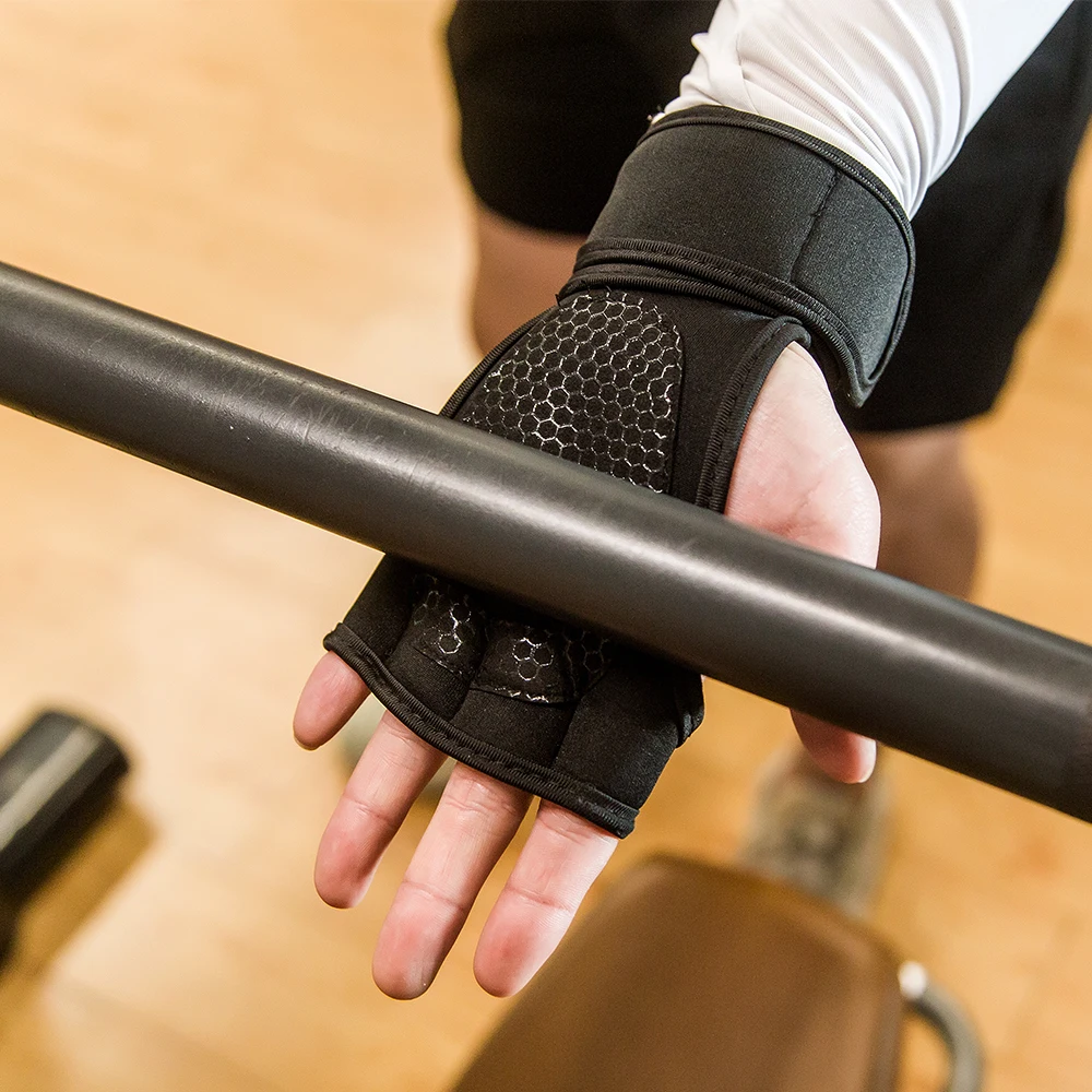 Перчатки с закрытыми пальцами для тренажерного зала фитнеса мужчин и женщин 1 шт.