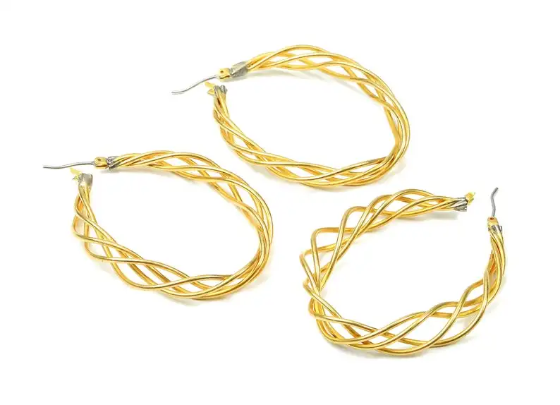 

Brass Wire Earring Post - Branch Earring Stud - Brass Oval Earring Post - Jewelry Supplies - 2Pcs/Lot - 50.5x37.8x2.9mm - PP2874