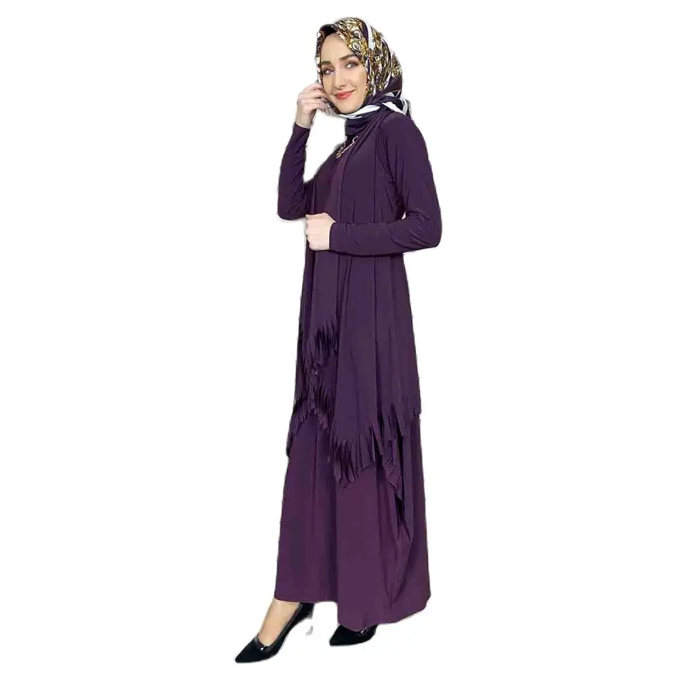 Chain Double Hijab Suit Trend Moda Islam Muslim 4 seasons product  muslim dress women abaya kaftan modest dress abayas for women