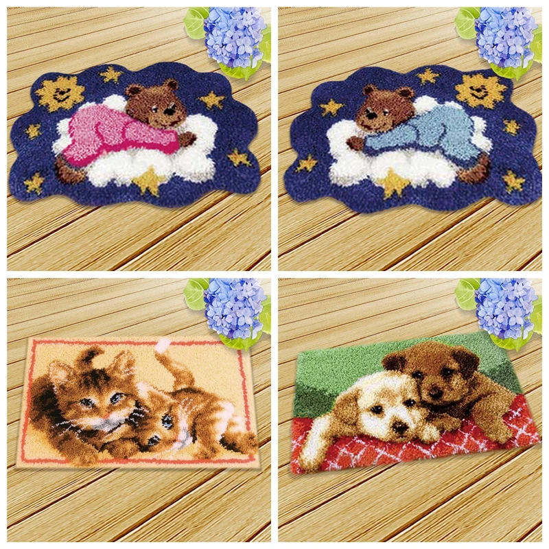 Серия животных набор крючков с защелкой милый медведь ковер кошка собака